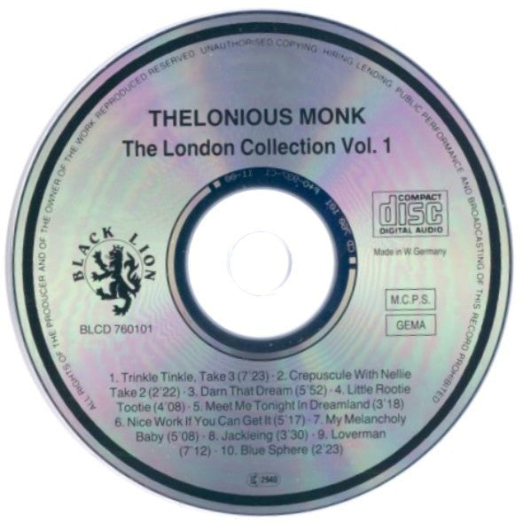 Thelonious Monk ~ The Complete London Collection (Vinyl) - Djungel & Jazz