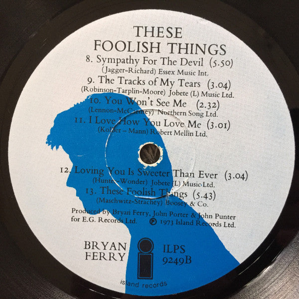 Bryan Ferry ~ These Foolish Things (Vinyl) - Djungel & Jazz