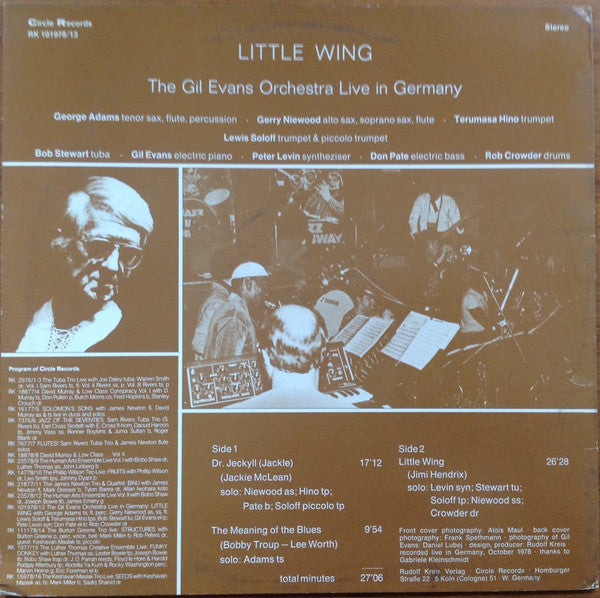 Gil Evans And His Orchestra ~ Little Wing (Live In Germany) (Vinyl) - Djungel & Jazz