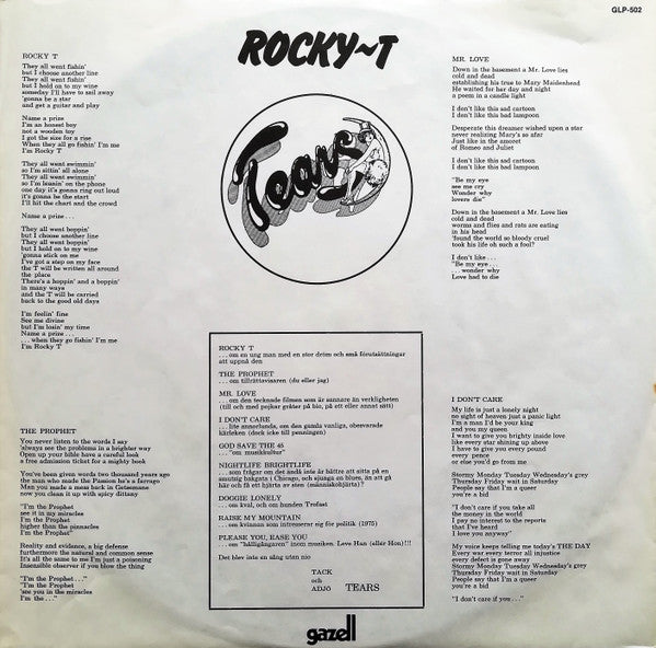 Tears ~ Rocky-T (Vinyl) - Djungel & Jazz