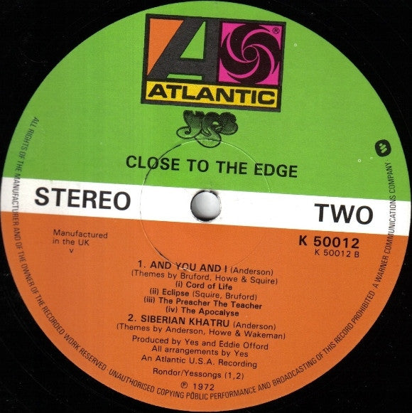 Yes ~ Close To The Edge (Vinyl) - Djungel & Jazz