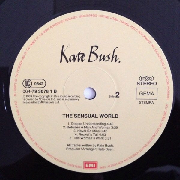 Kate Bush : The Sensual World (LP, Album)