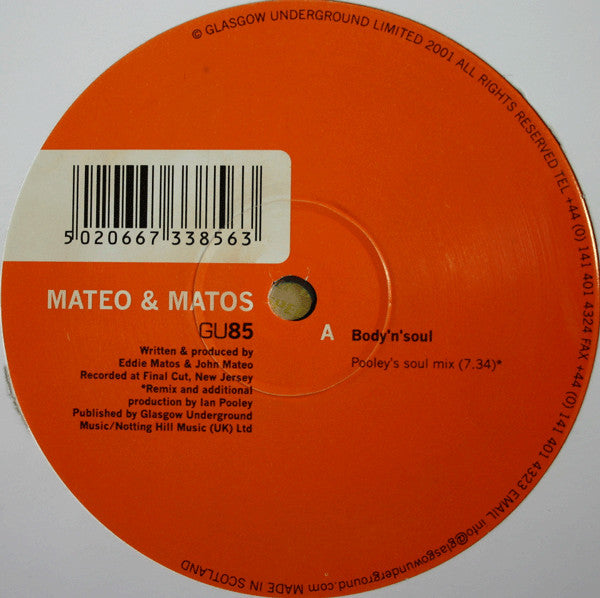 Mateo & Matos ~ Body 'N' Soul (Vinyl) - Djungel & Jazz
