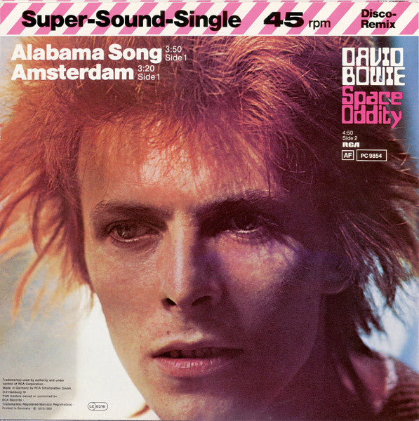David Bowie ~ Alabama Song / Amsterdam / Space Oddity (Vinyl) - Djungel & Jazz