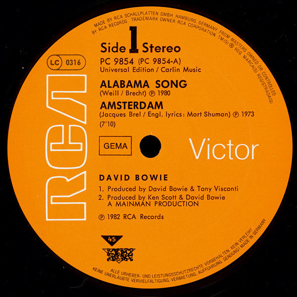 David Bowie ~ Alabama Song / Amsterdam / Space Oddity (Vinyl) - Djungel & Jazz