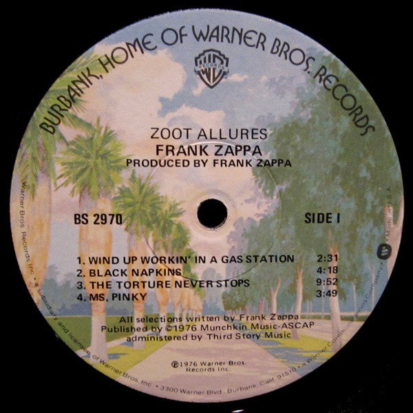 Frank Zappa ~ Zoot Allures (Vinyl) - Djungel & Jazz