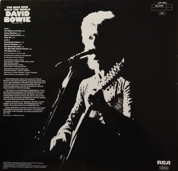David Bowie : The Man Who Sold The World (LP, Album, RE)