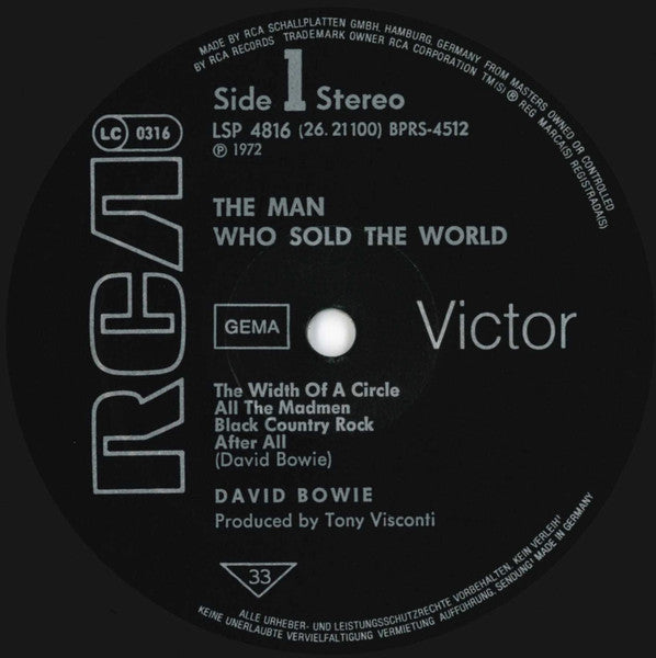 David Bowie : The Man Who Sold The World (LP, Album, RE)