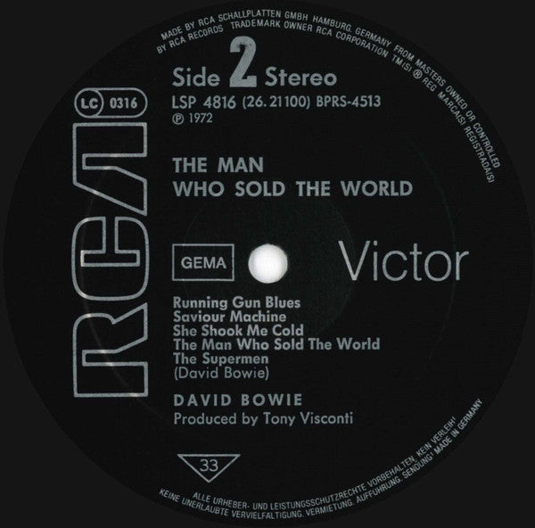 David Bowie : The Man Who Sold The World (LP, Album, RE)