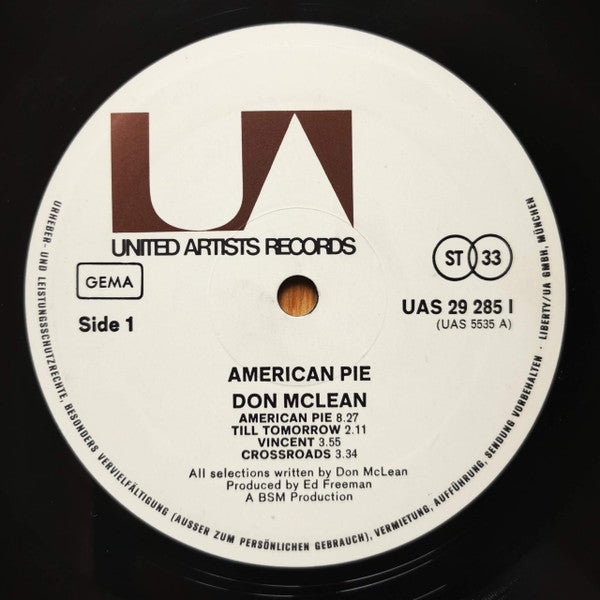Don McLean ~ American Pie (Vinyl) - Djungel & Jazz