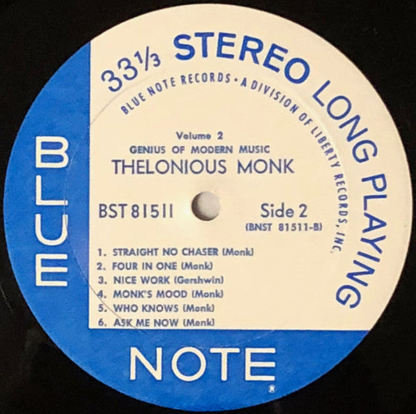 Thelonious Monk ~ Genius Of Modern Music Volume 2 (Vinyl) - Djungel & Jazz