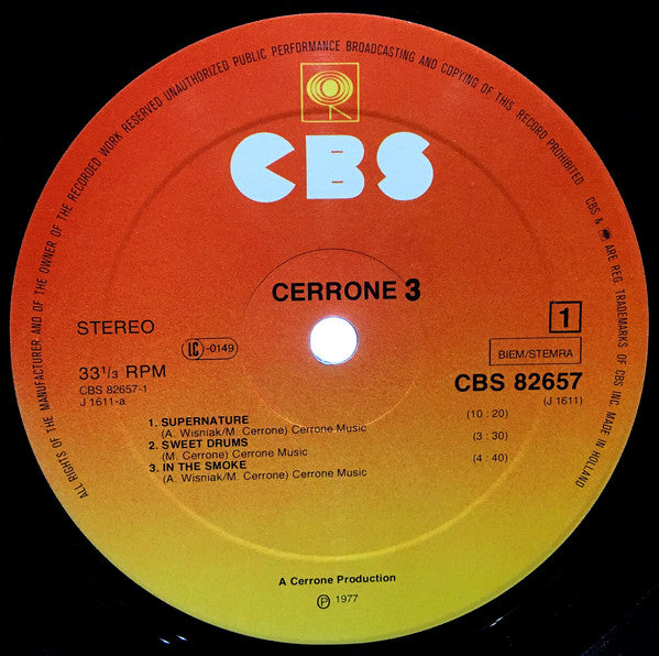 Cerrone : Cerrone 3 - Supernature (LP, Album, P/Mixed, Gat)