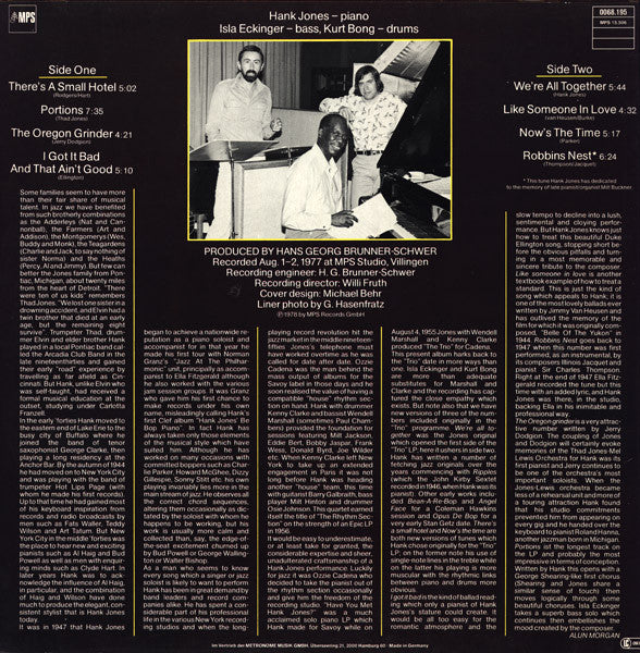 Hank Jones Trio ~ Have You Met This Jones? (Vinyl) - Djungel & Jazz