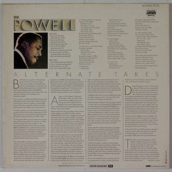 Bud Powell ~ Alternate Takes (Vinyl) - Djungel & Jazz