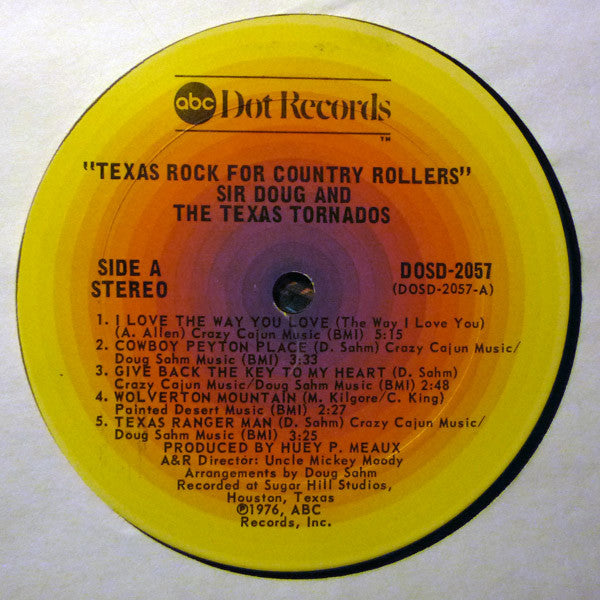 Sir Doug & The Texas Tornados ~ Texas Rock For Country Rollers (Vinyl) - Djungel & Jazz