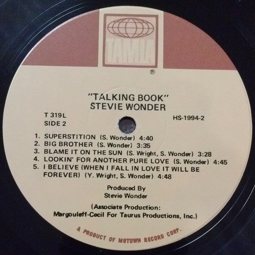 Stevie Wonder : Talking Book (LP, Album, Bra)