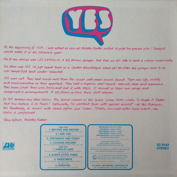 Yes ~ Yes (Vinyl) - Djungel & Jazz