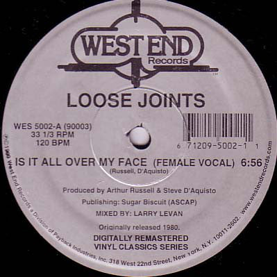 Loose Joints : Is It All Over My Face (12", RE, RM)