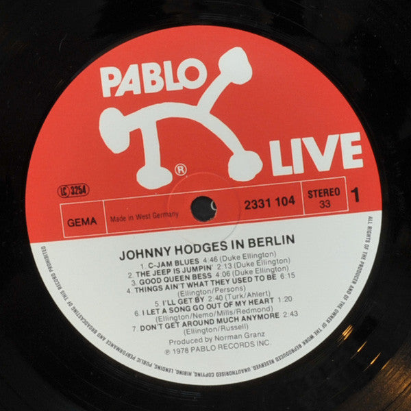 Johnny Hodges ~ At The Sportpalast, Berlin (Vinyl) - Djungel & Jazz
