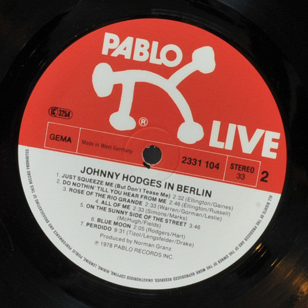 Johnny Hodges ~ At The Sportpalast, Berlin (Vinyl) - Djungel & Jazz