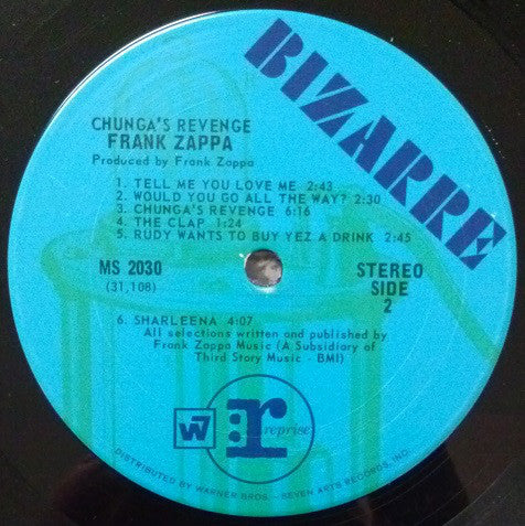 Frank Zappa ~ Chunga's Revenge (Vinyl) - Djungel & Jazz