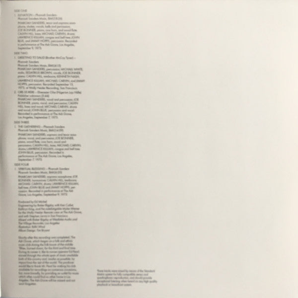 Pharoah Sanders : Elevation (2xLP, Album, RE, 180)