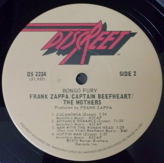 Zappa / Beefheart / Mothers ~ Bongo Fury (Vinyl) - Djungel & Jazz