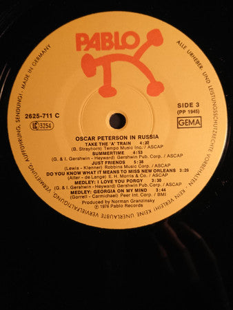 Oscar Peterson ~ Oscar Peterson In Russia (Vinyl) - Djungel & Jazz