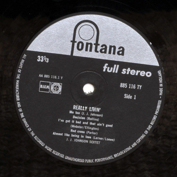 The J.J. Johnson Sextet ~ Really Livin' (Vinyl) - Djungel & Jazz