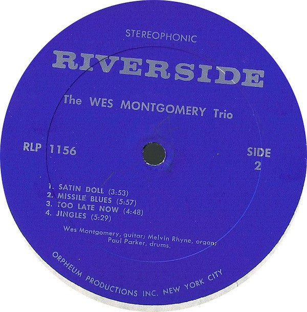 The Wes Montgomery Trio : The Wes Montgomery Trio (LP, Album, RE)