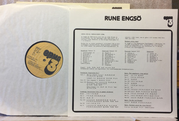 Rune Engsö ~ Spelar På Orgeln I Arboga Heliga Trefaldighets Kyrka (Vinyl) - Djungel & Jazz