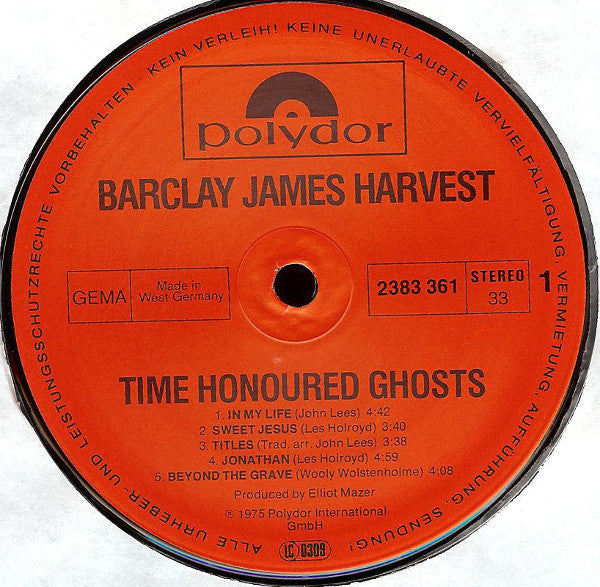 Barclay James Harvest ~ Time Honoured Ghosts (Vinyl) - Djungel & Jazz