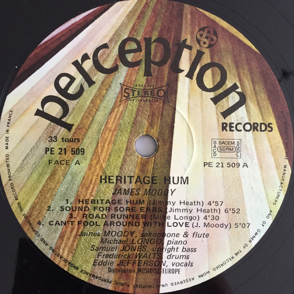 James Moody ~ Heritage Hum (Vinyl) - Djungel & Jazz