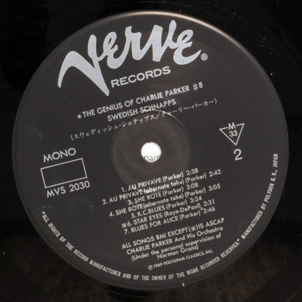 Charlie Parker And His Orchestra : Swedish Schnapps (LP, Album, Mono, RE)
