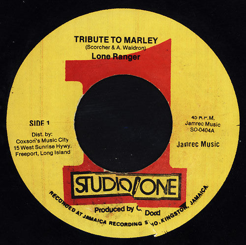 Lone Ranger : Tribute To Marley (7")