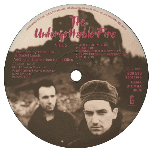 U2 ~ The Unforgettable Fire (Vinyl) - Djungel & Jazz