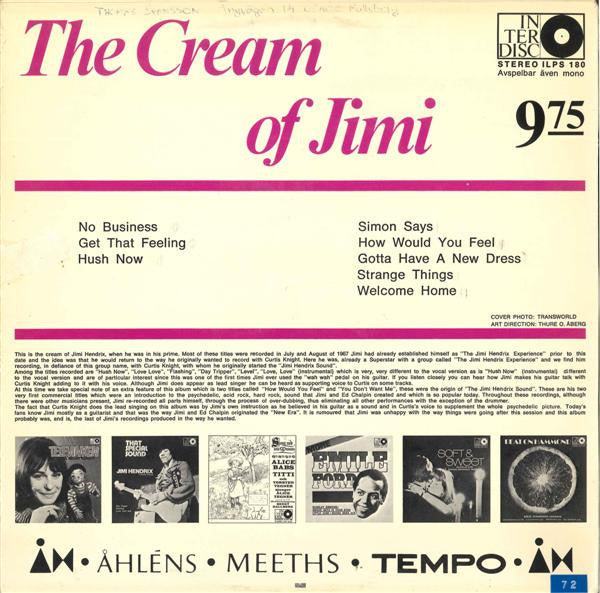 Jimi Hendrix With Curtis Knight : The Cream Of Jimi (LP)
