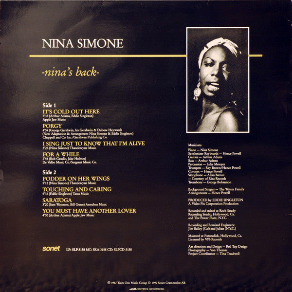 Nina Simone ~ Nina's Back! (Vinyl) - Djungel & Jazz