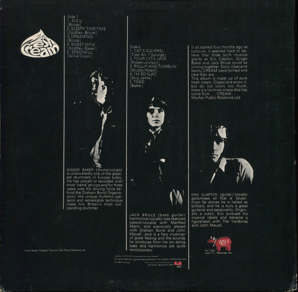 Cream ~ Fresh Cream (Vinyl) - Djungel & Jazz