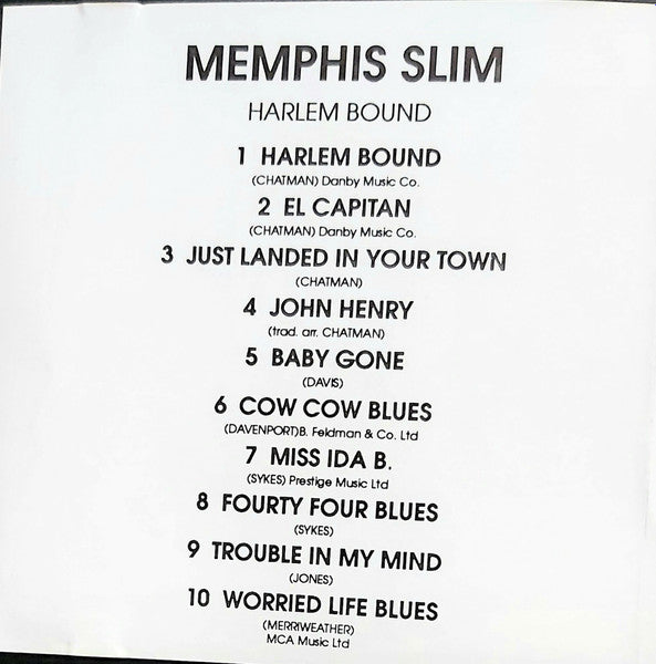 Memphis Slim ~ Harlem Bound (Vinyl) - Djungel & Jazz