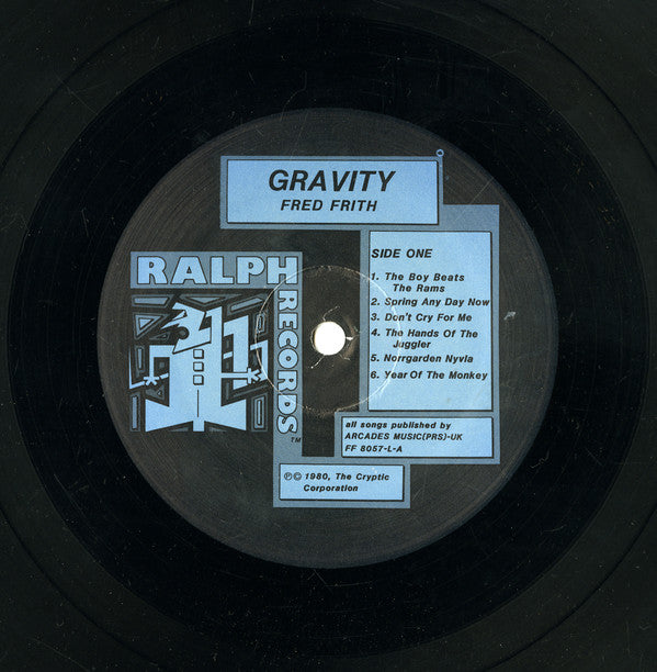 Fred Frith ~ Gravity (Vinyl) - Djungel & Jazz