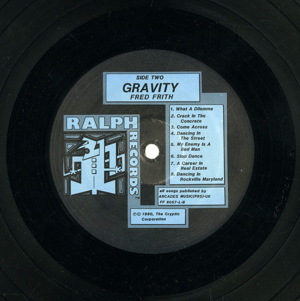 Fred Frith ~ Gravity (Vinyl) - Djungel & Jazz