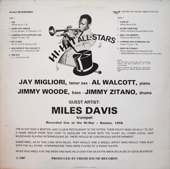 Miles Davis ~ Hi-Hat All-Stars (Vinyl) - Djungel & Jazz
