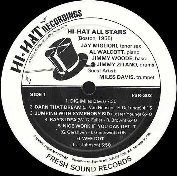 Miles Davis ~ Hi-Hat All-Stars (Vinyl) - Djungel & Jazz