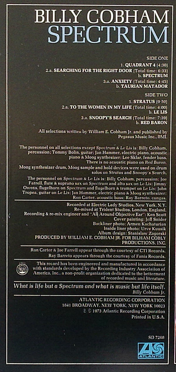 Billy Cobham ~ Spectrum (Vinyl) - Djungel & Jazz