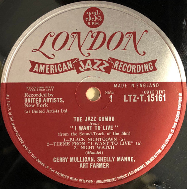 Gerry Mulligan ~ The Jazz Combo From "I Want To Live!" (Vinyl) - Djungel & Jazz