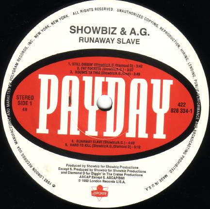 Showbiz & A.G. ~ Runaway Slave (Vinyl) - Djungel & Jazz