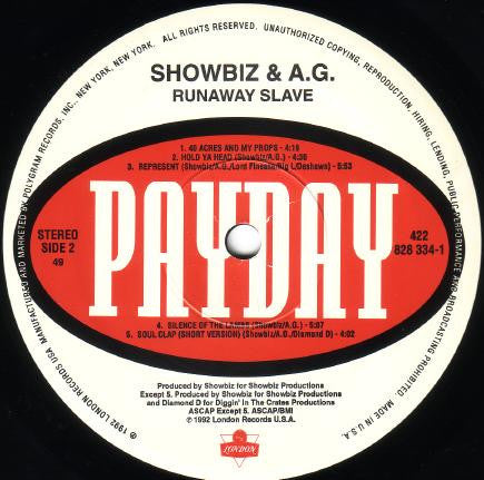 Showbiz & A.G. ~ Runaway Slave (Vinyl) - Djungel & Jazz