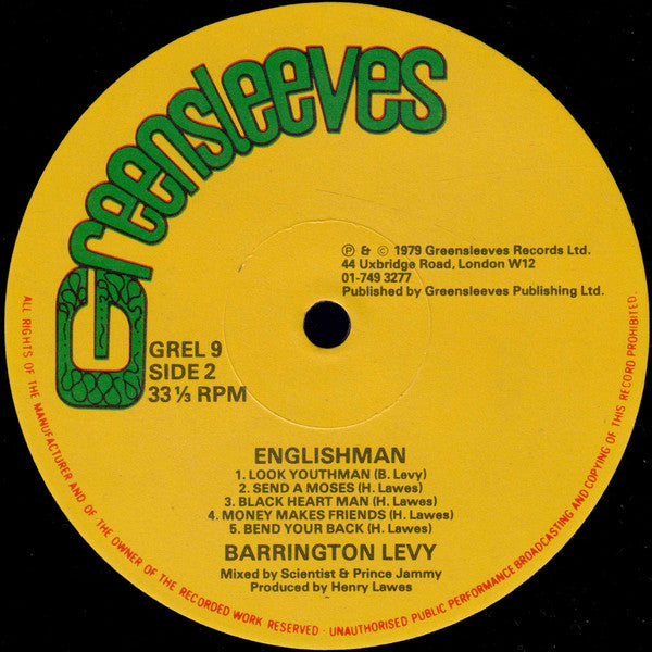 Barrington Levy : Englishman (LP, Album)