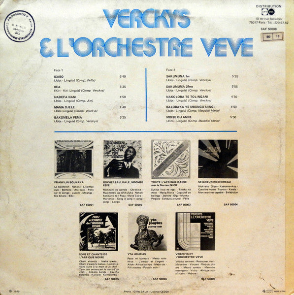 Verckys Et Orchestre Veve ~ Verckys Et L'Orchestre Veve (Vinyl) - Djungel & Jazz